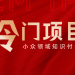 男性小众领域的知识付费项目，千万级别的蓝海市场