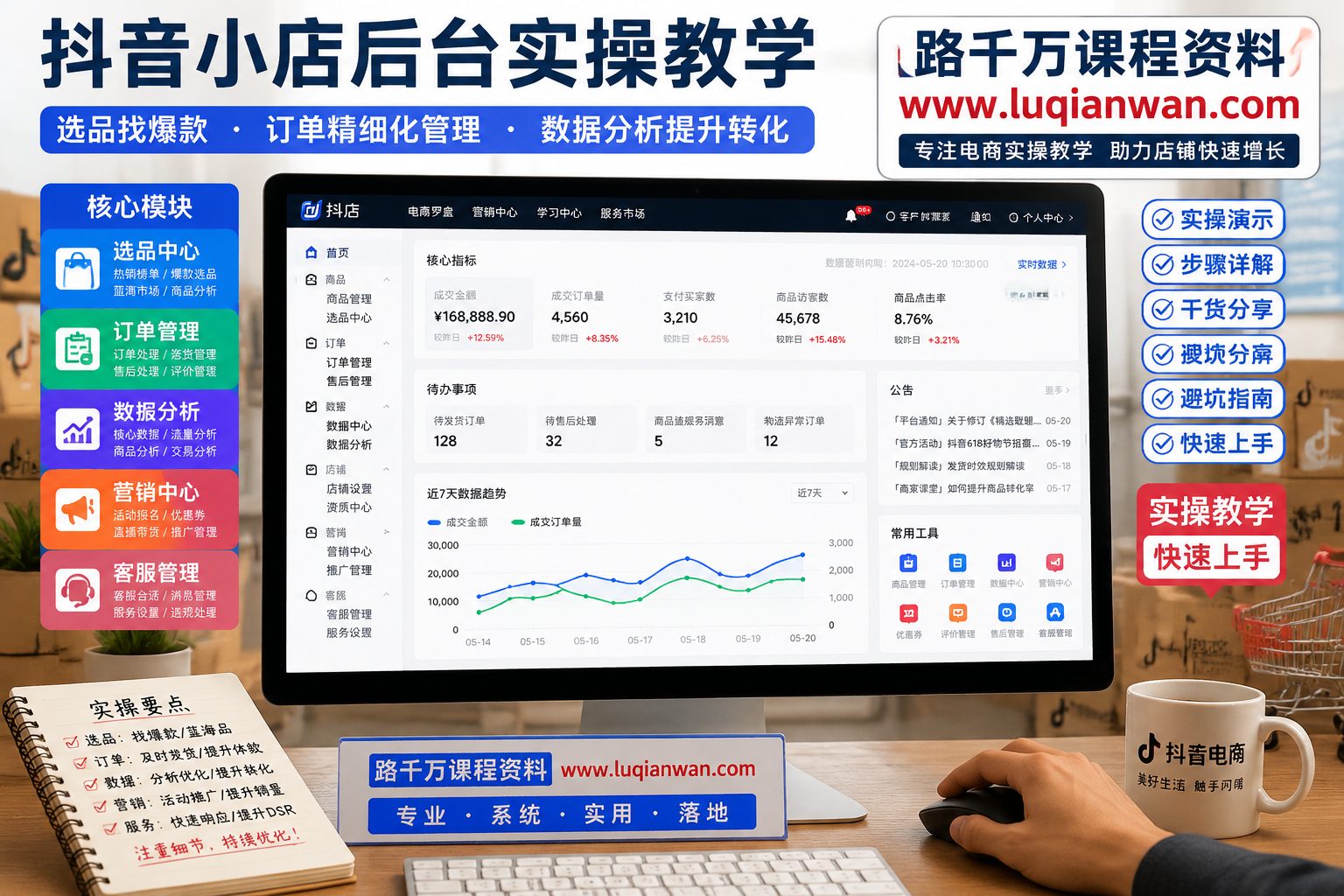 抖店后台实操演示图片