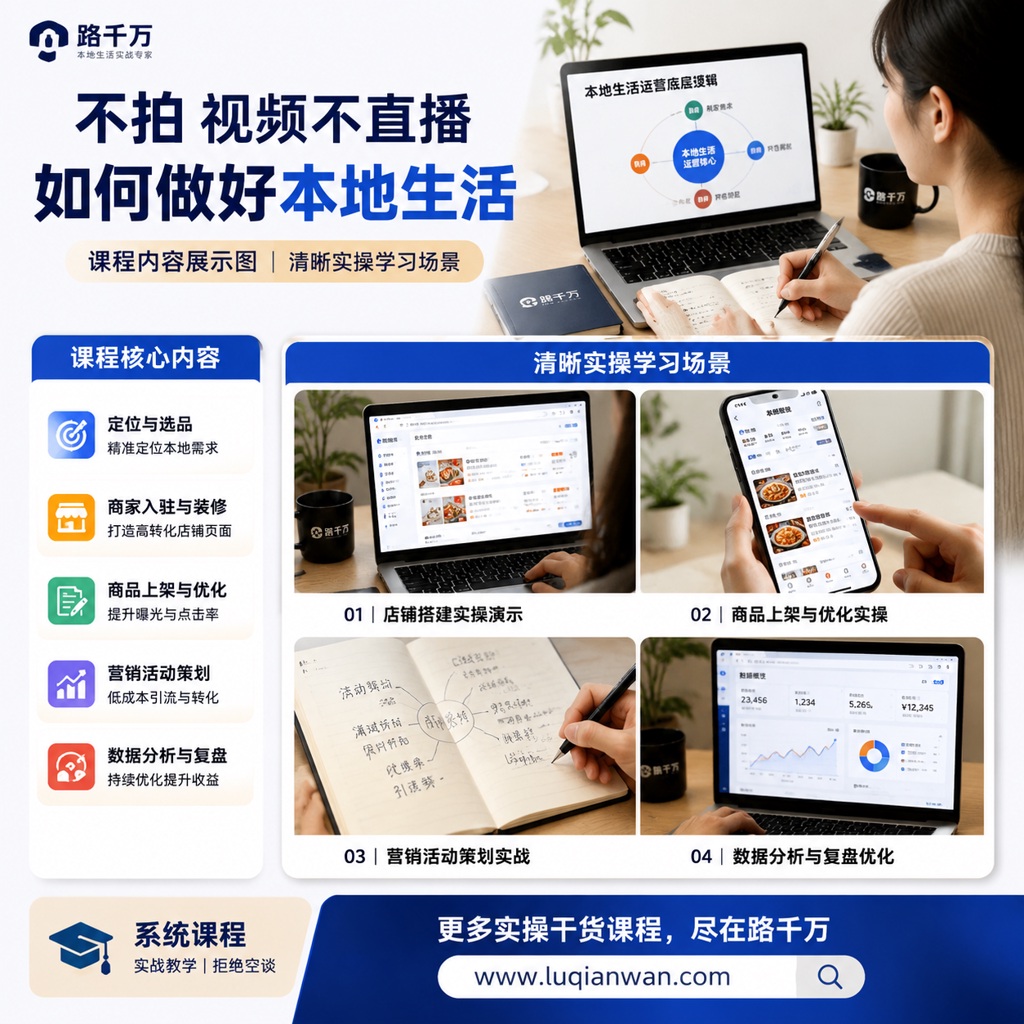 不拍视频不直播如何做好本地生活课程资料