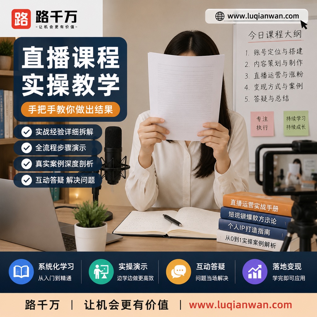 不露脸读稿子直播课程资料