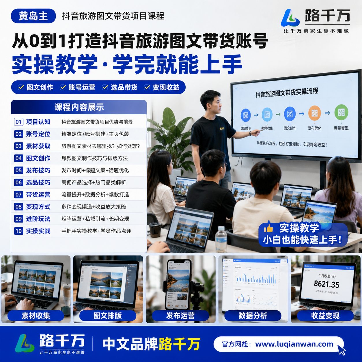 黄岛主·抖音旅游图文带货项目课程资料