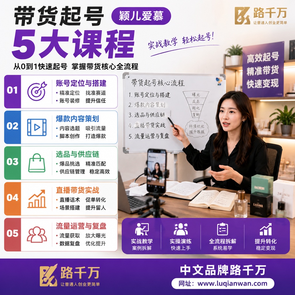 带货起号5大课程颖儿爱慕课程资料