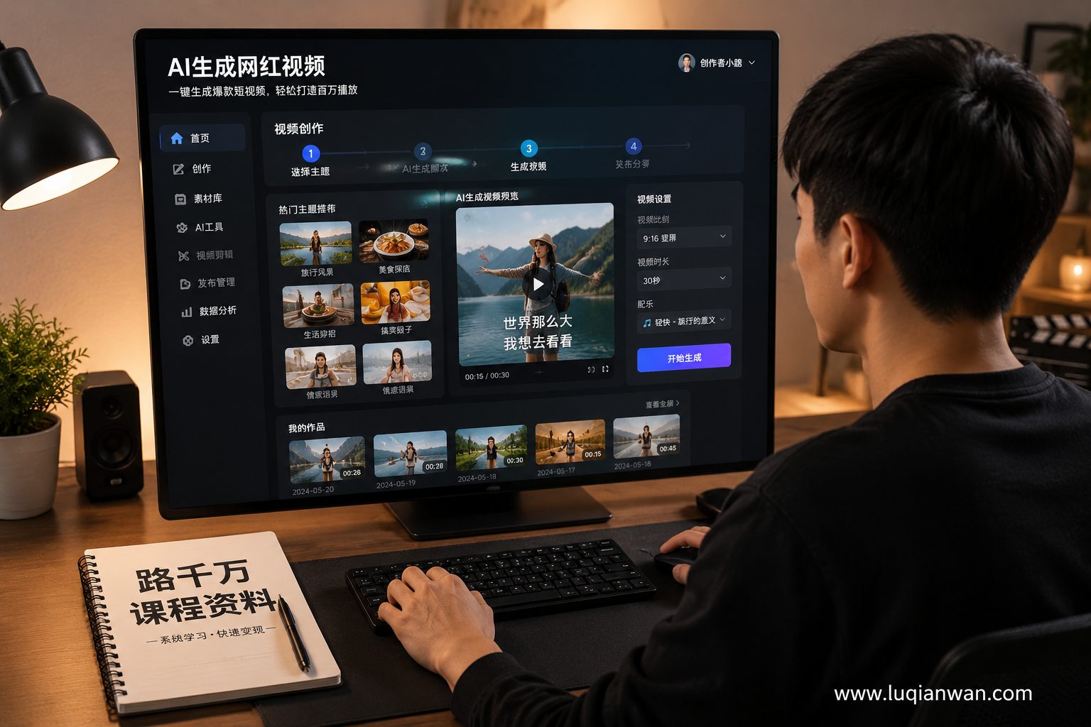 学习网红AI赛道课程实操