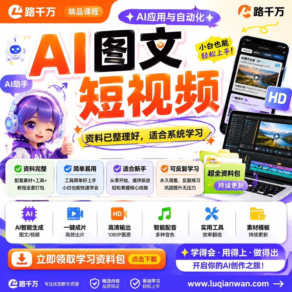 AI图文短视频课程主图