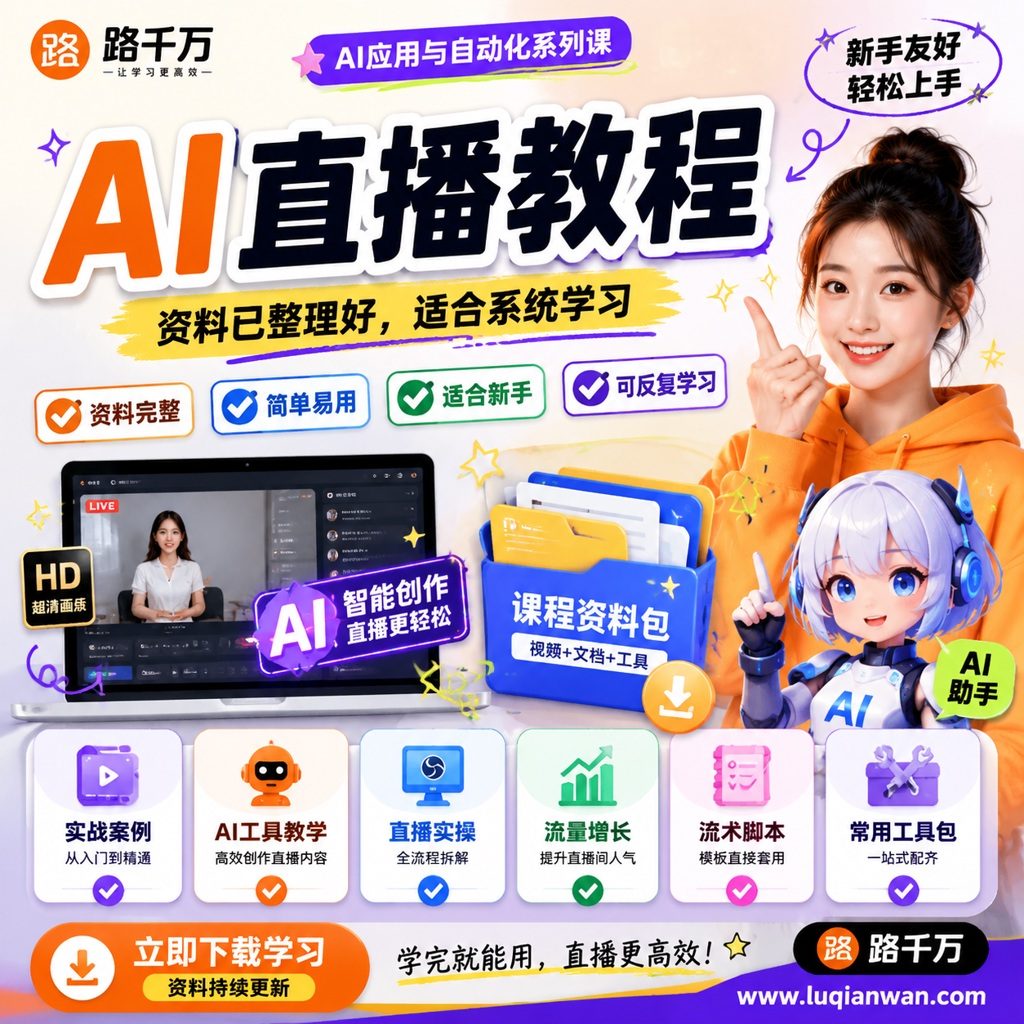AI直播教程课程主图