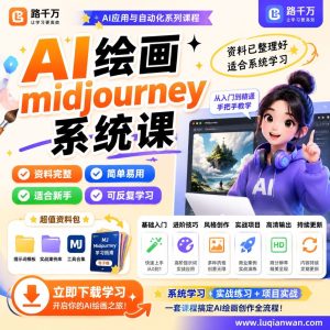 Midjourney系统课：从0到1掌握AI绘画，开启副业新可能