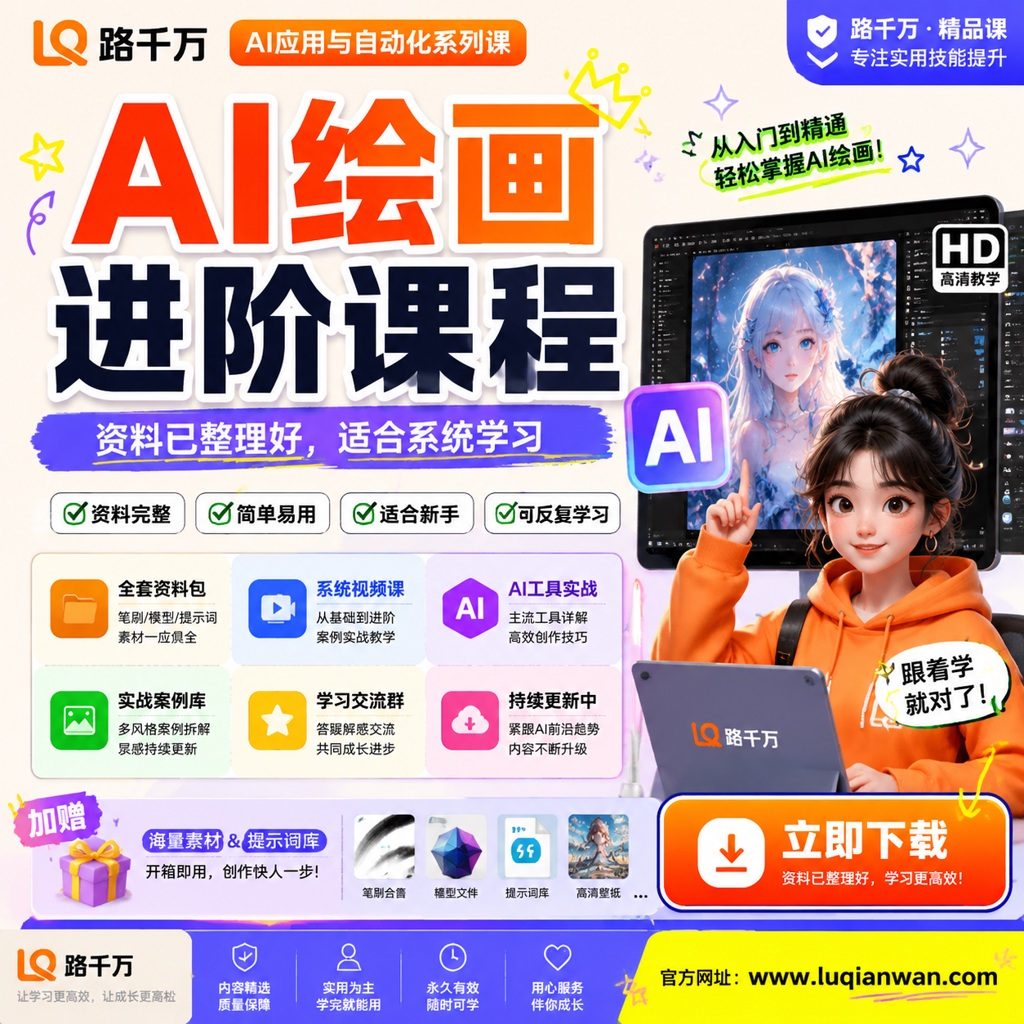 AI绘画进阶课程课程主图