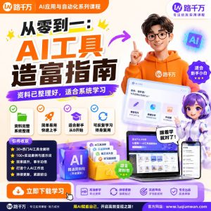 从零到一：AI工具造富指南 – AI副业项目实战课程，教你用AI工具赚钱