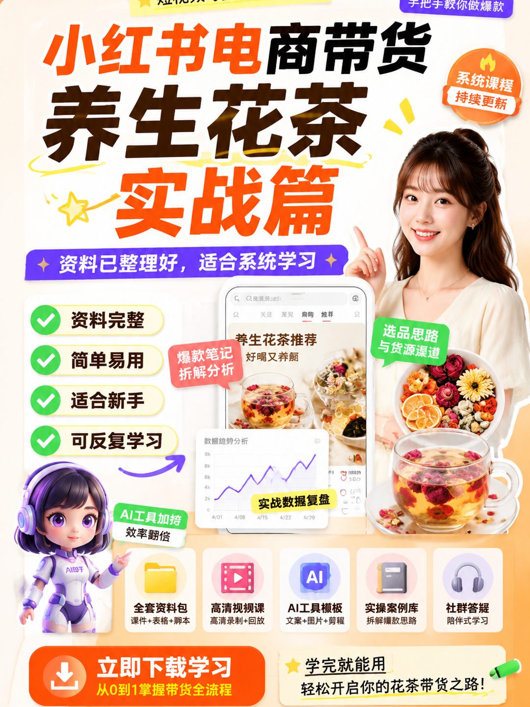 小红书电商带货养生花茶实战篇课程资料