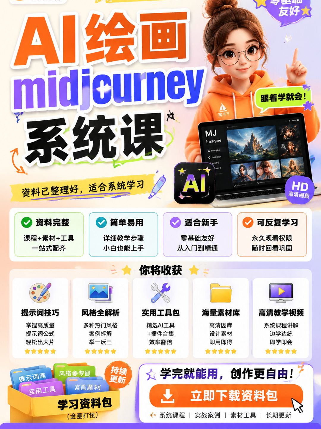 AI绘画midjourney系统课课程资料