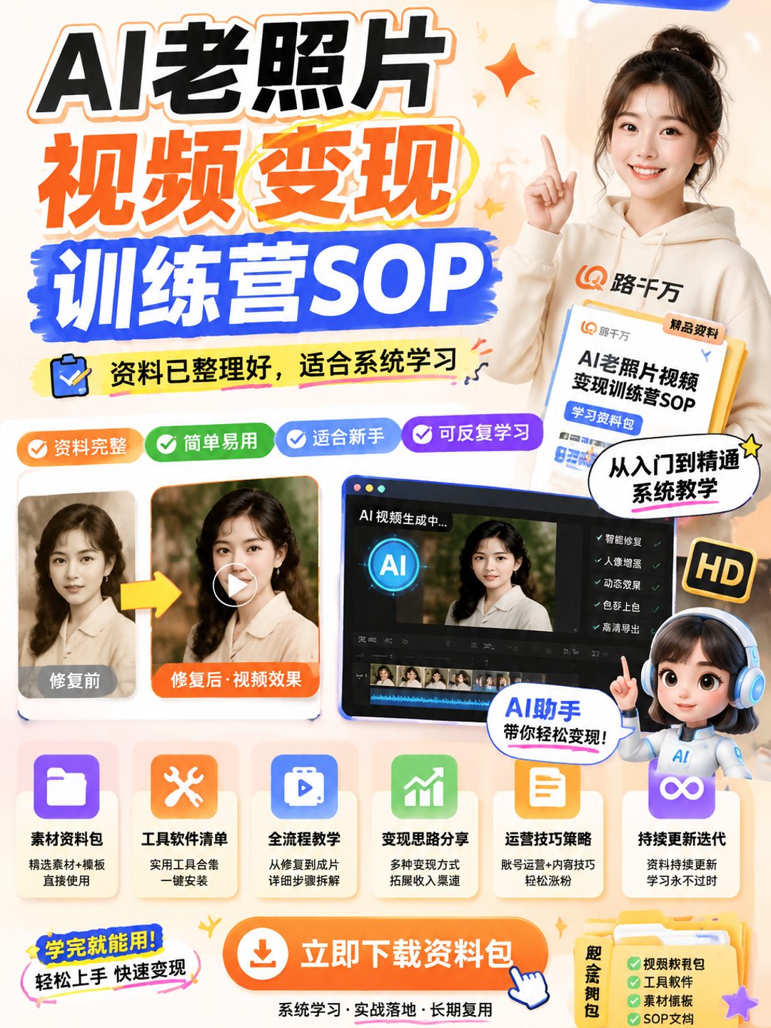 AI老照片视频变现训练营SOP课程资料