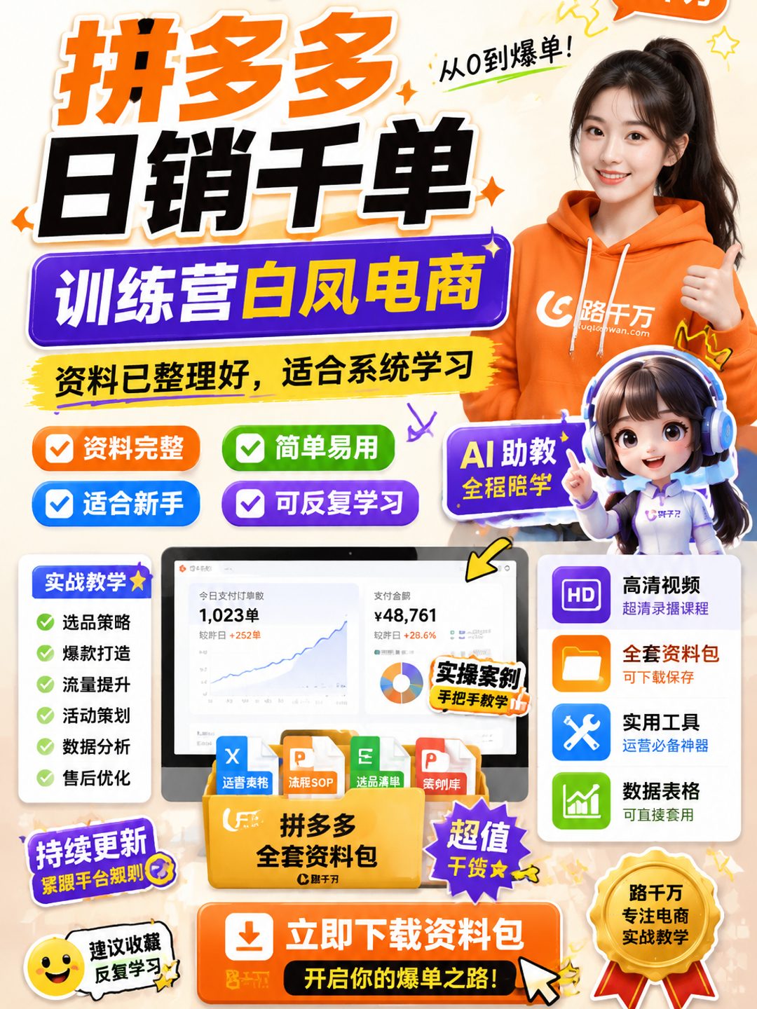 拼多多日销千单训练营白凤电商课程资料