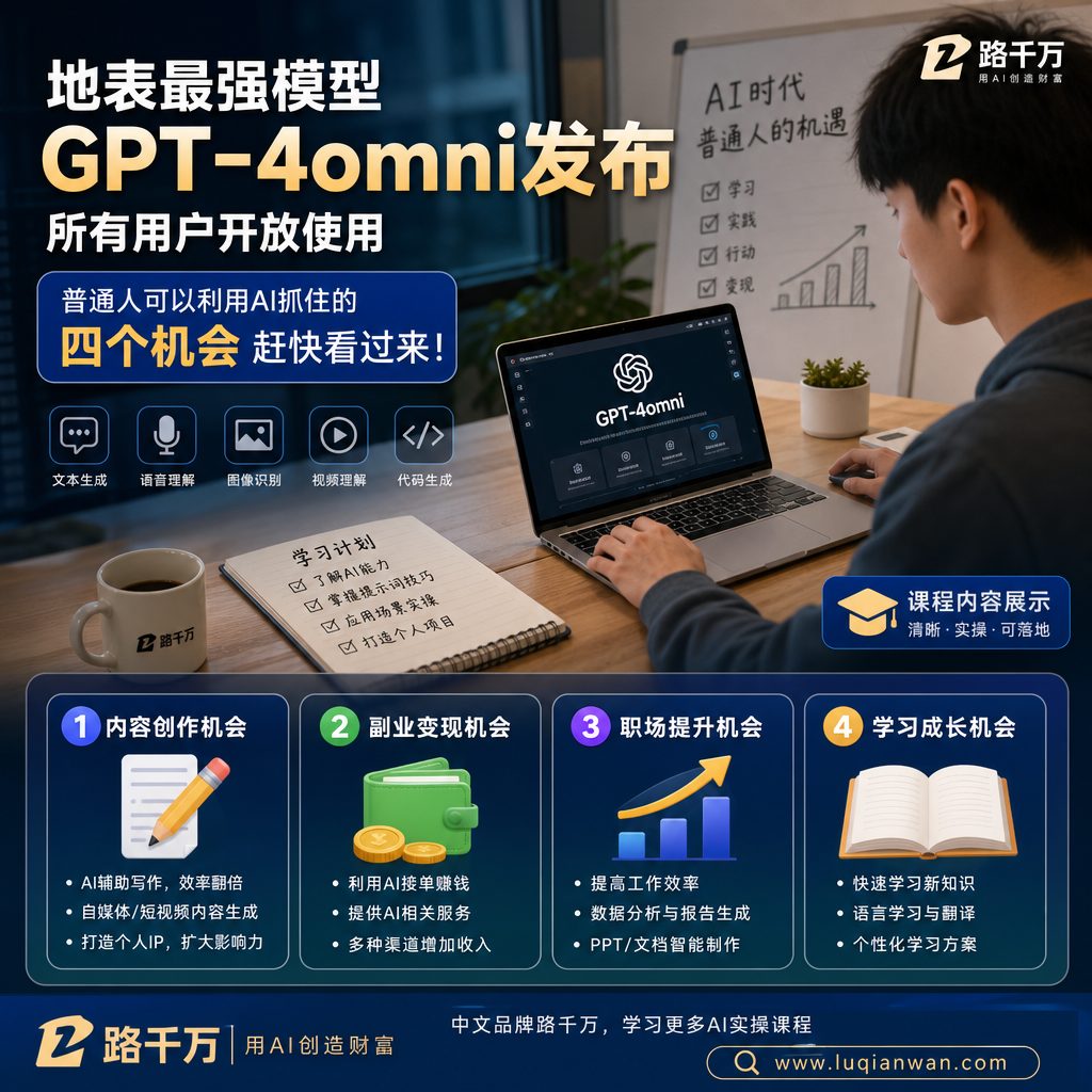 地表最强模型GPT-4omni发布所有用户开放使课程资料