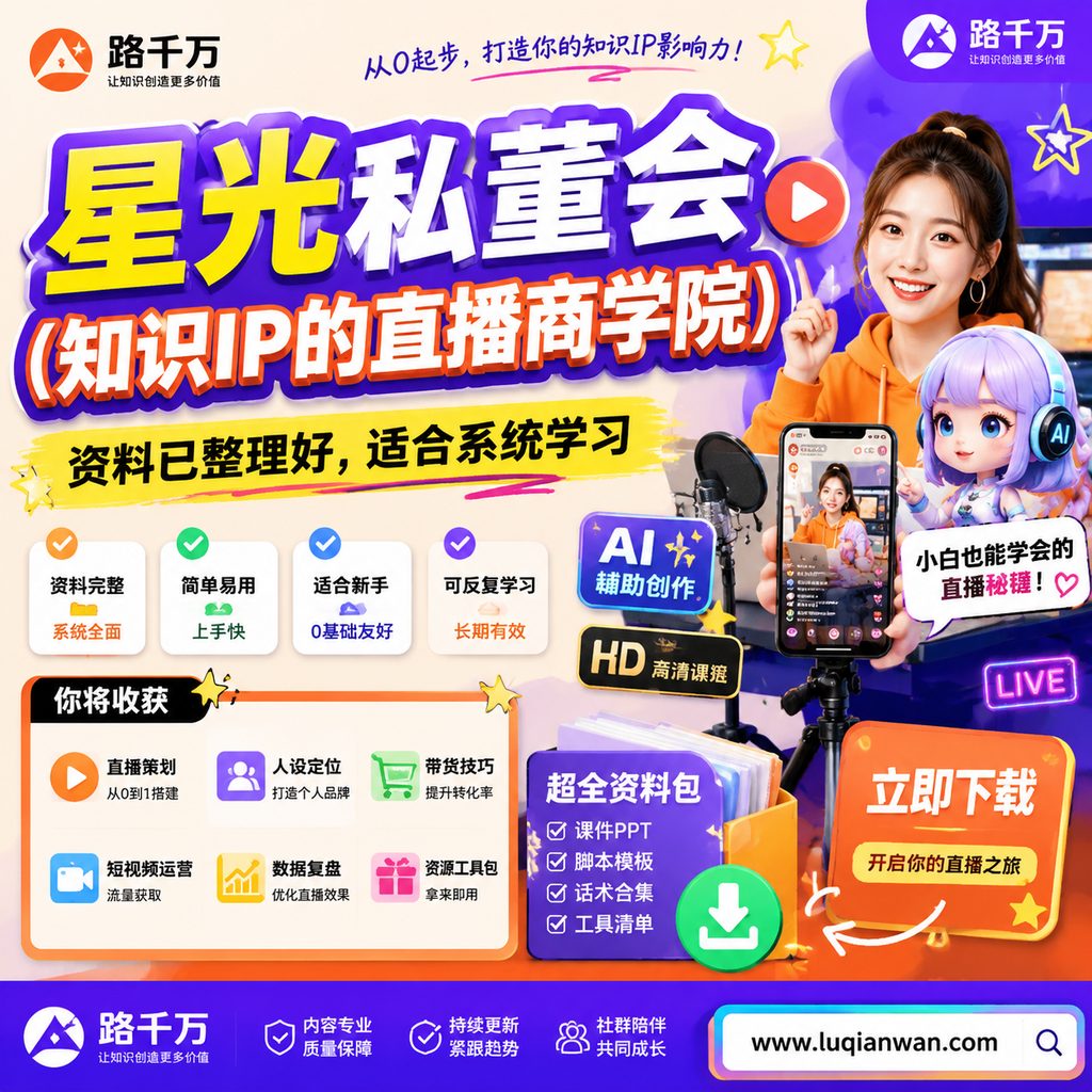星光私董会(知识IP的直播商学院)课程主图