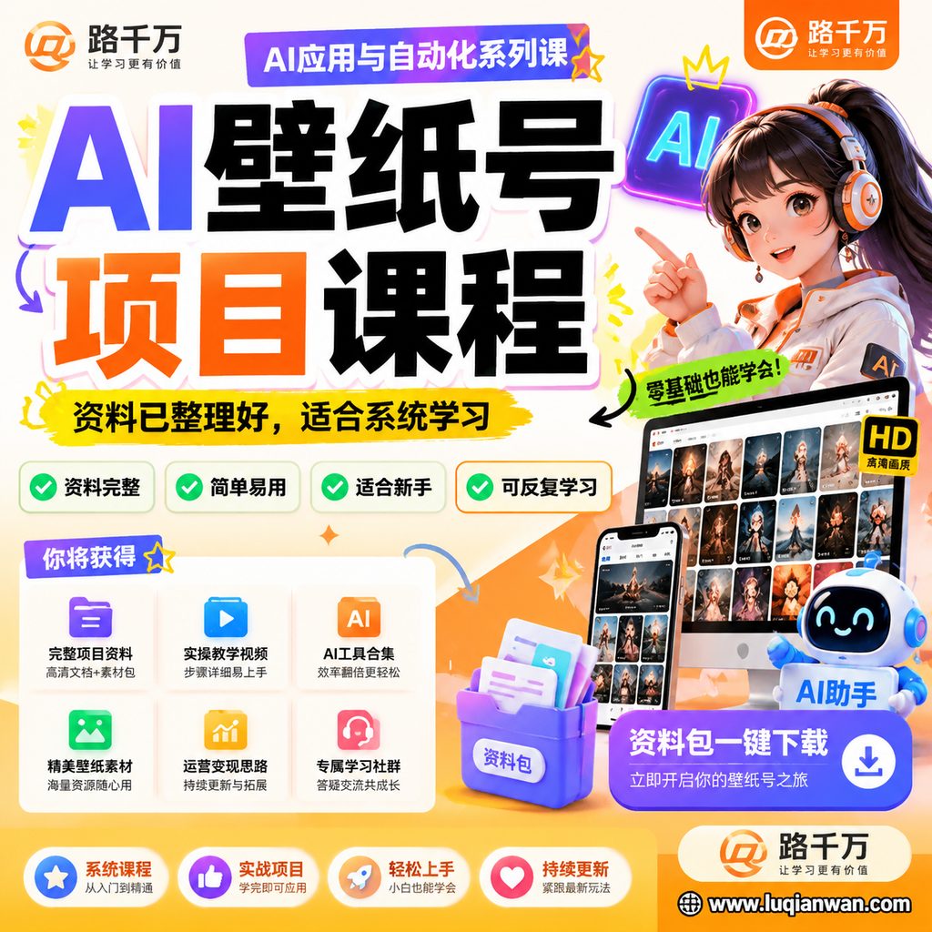AI壁纸号项目课程课程主图