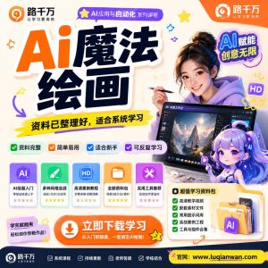 Ai魔法绘画课程资料:适合新手梳理思路的实操学习包