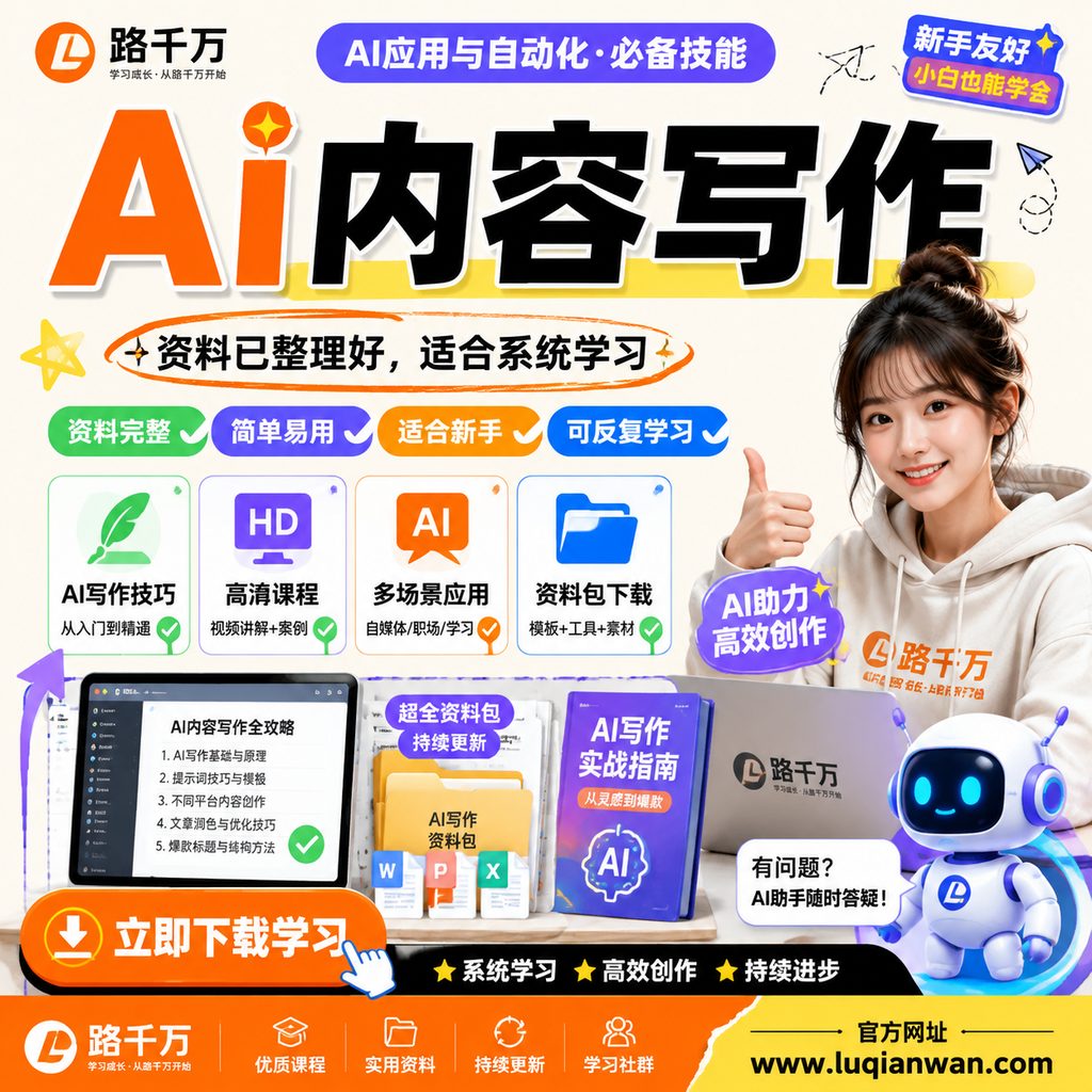 Ai内容写作课程主图