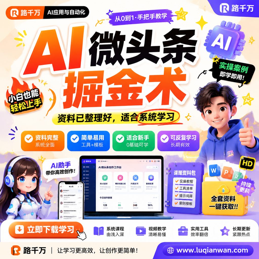 AI微头条掘金术课程主图