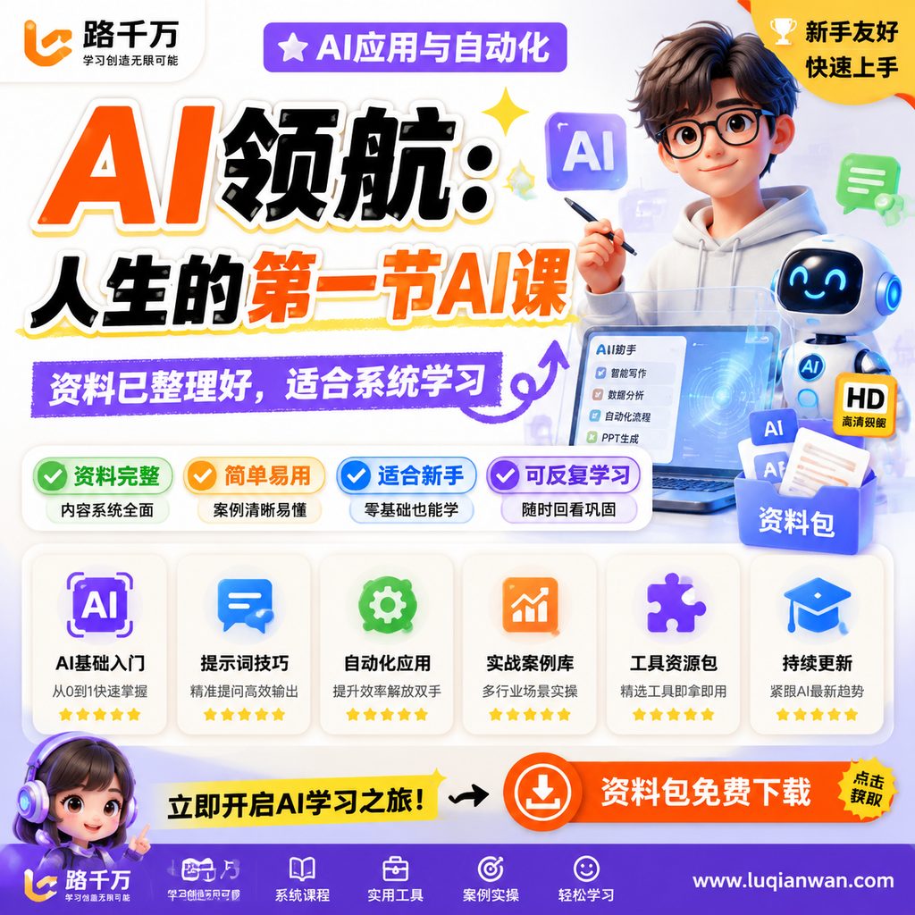 AI领航:人生的第一节AI课课程主图