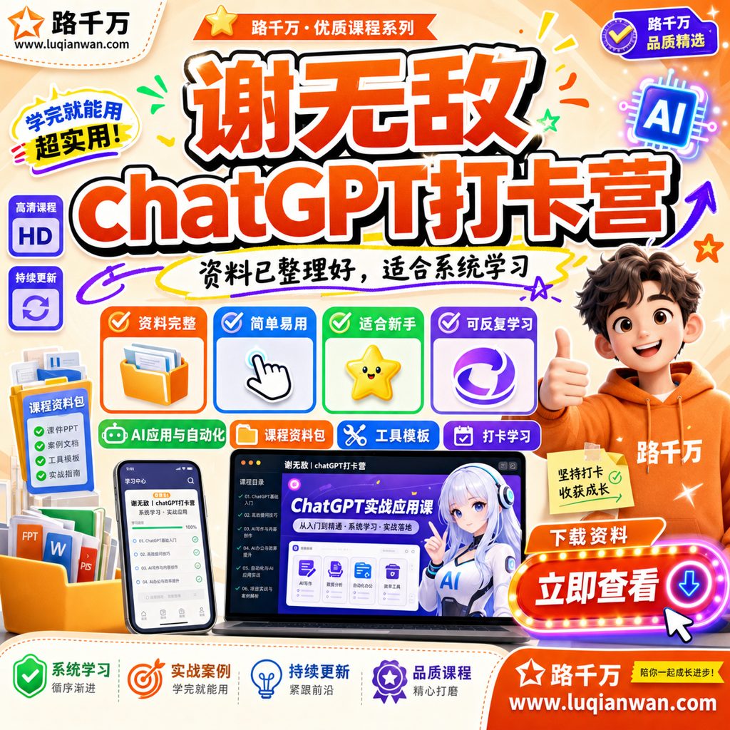 谢无敌|chatGPT打卡营课程主图