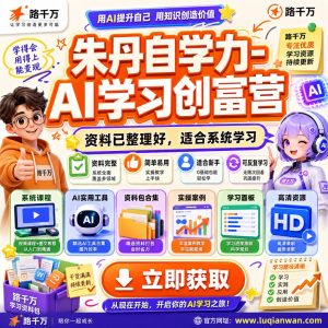 朱丹自学力-AI学习创富营课程资料:适合新手梳理思路的实操学习包