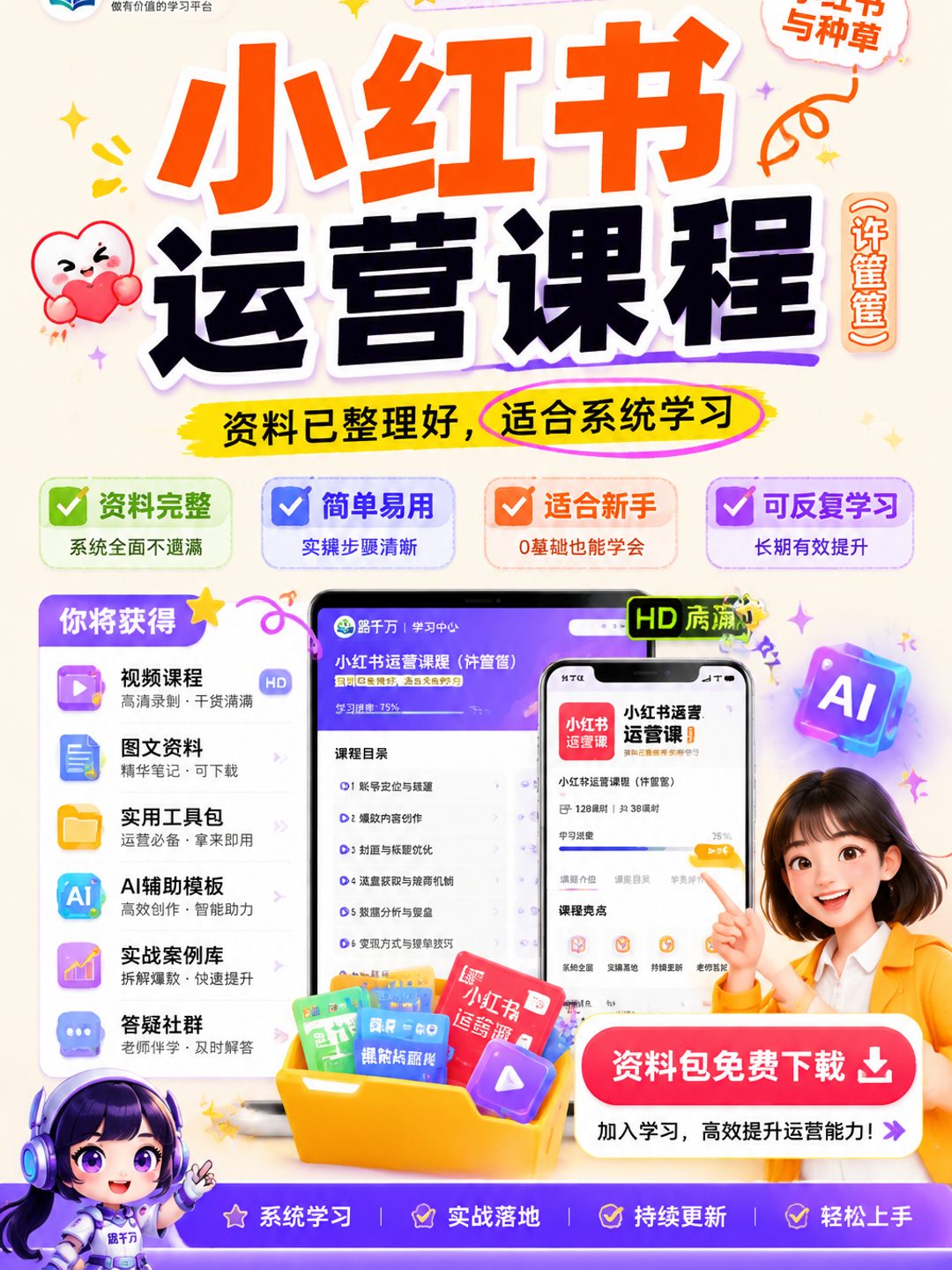 小红书运营课程（许筐筐）课程资料