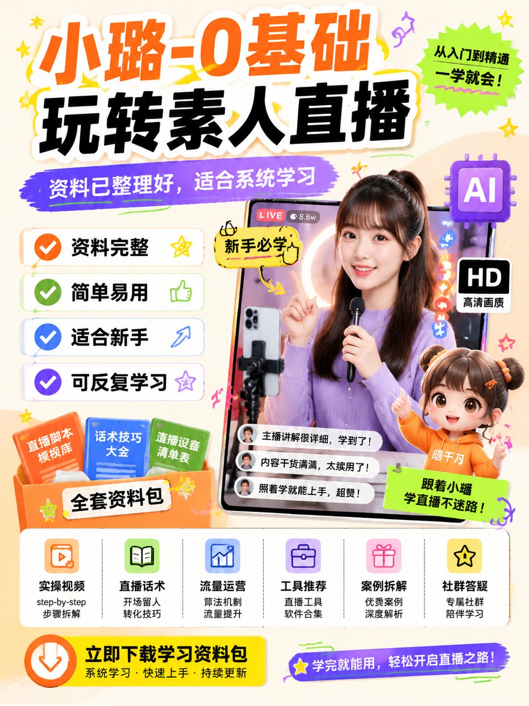 小璐-0基础玩转素人直播课程资料