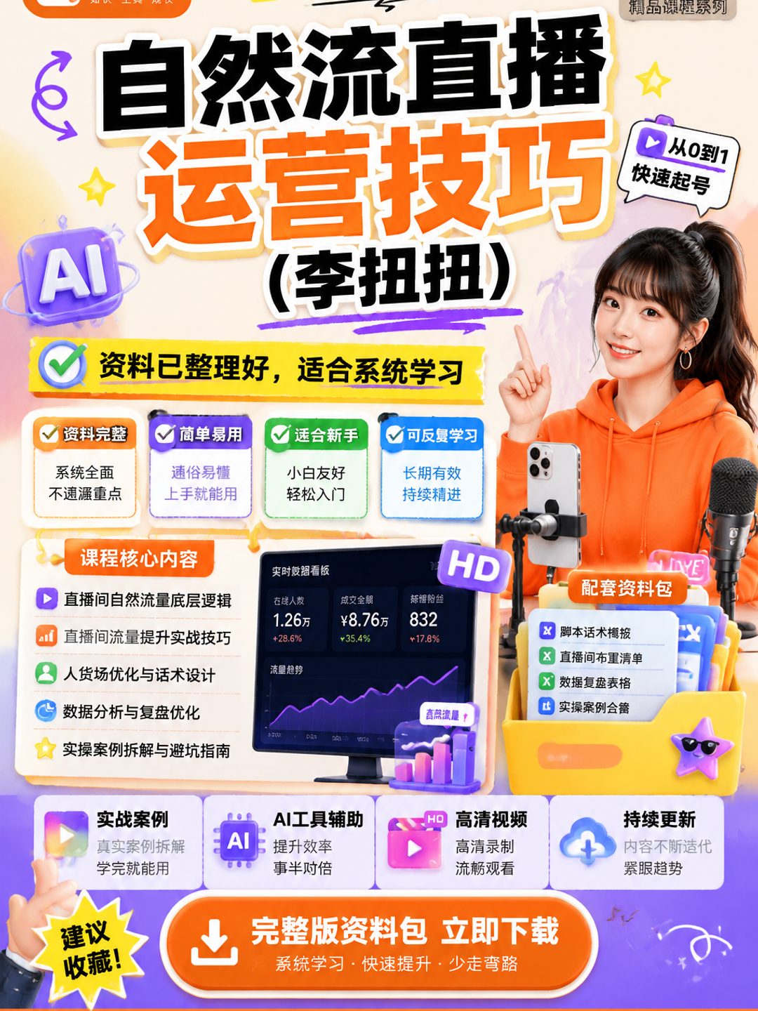 自然流直播运营技巧(李扭扭)课程资料