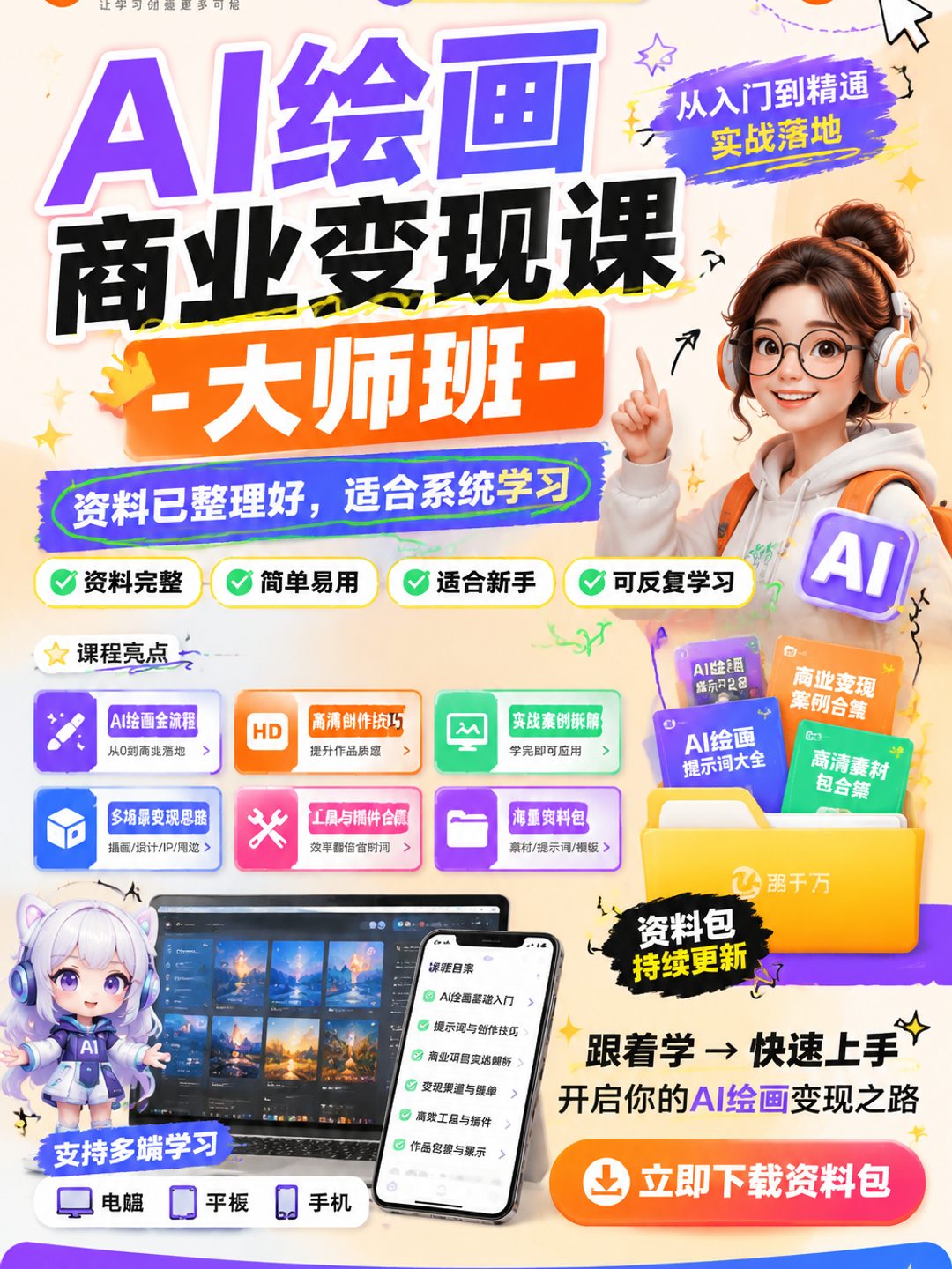 AI绘画商业变现课-大师班课程资料