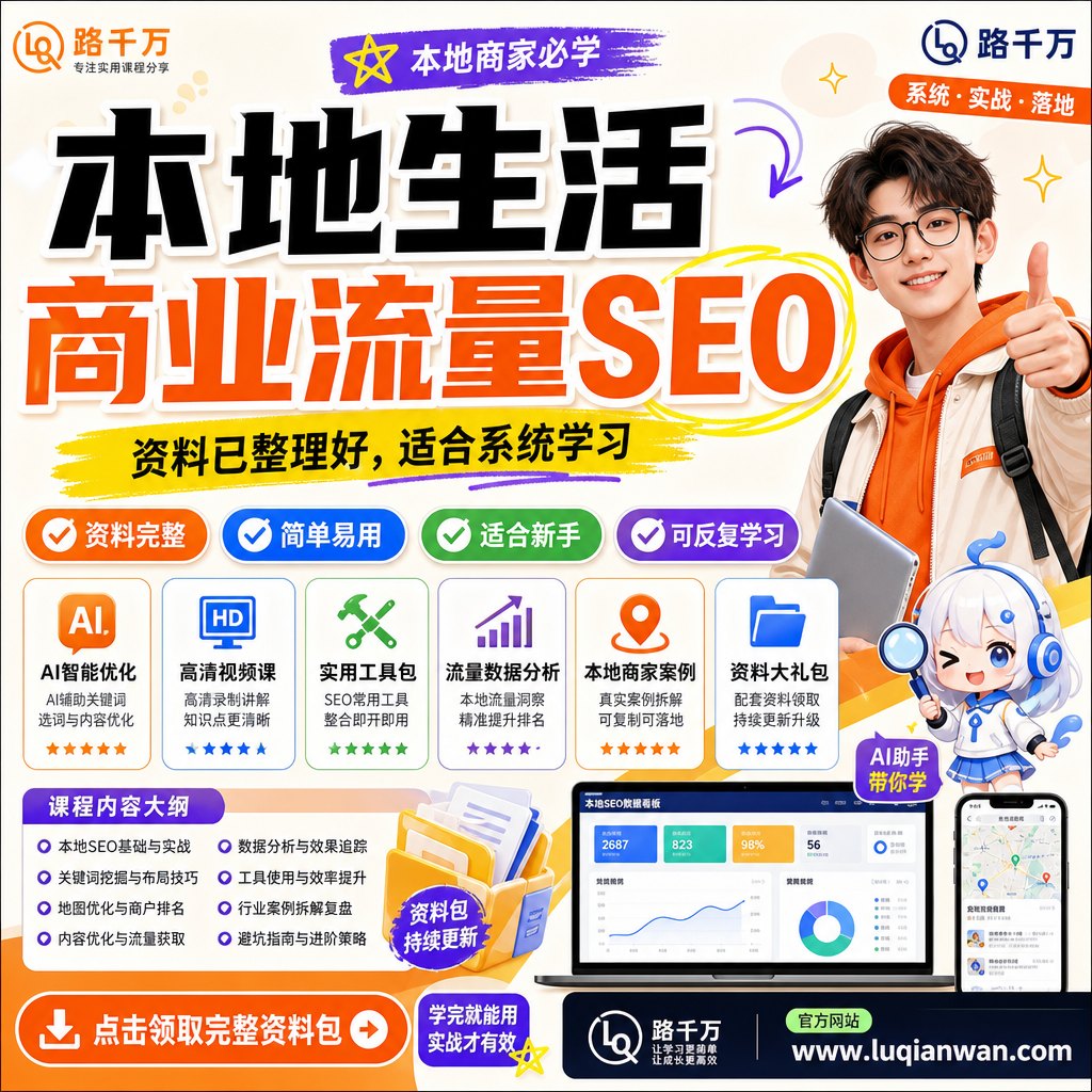 本地生活商业流量SEO课程主图