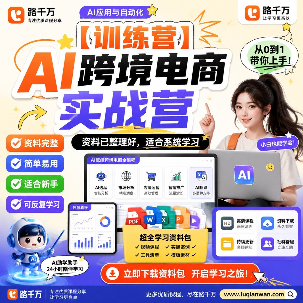 【训练营】AI跨境电商实战营课程主图