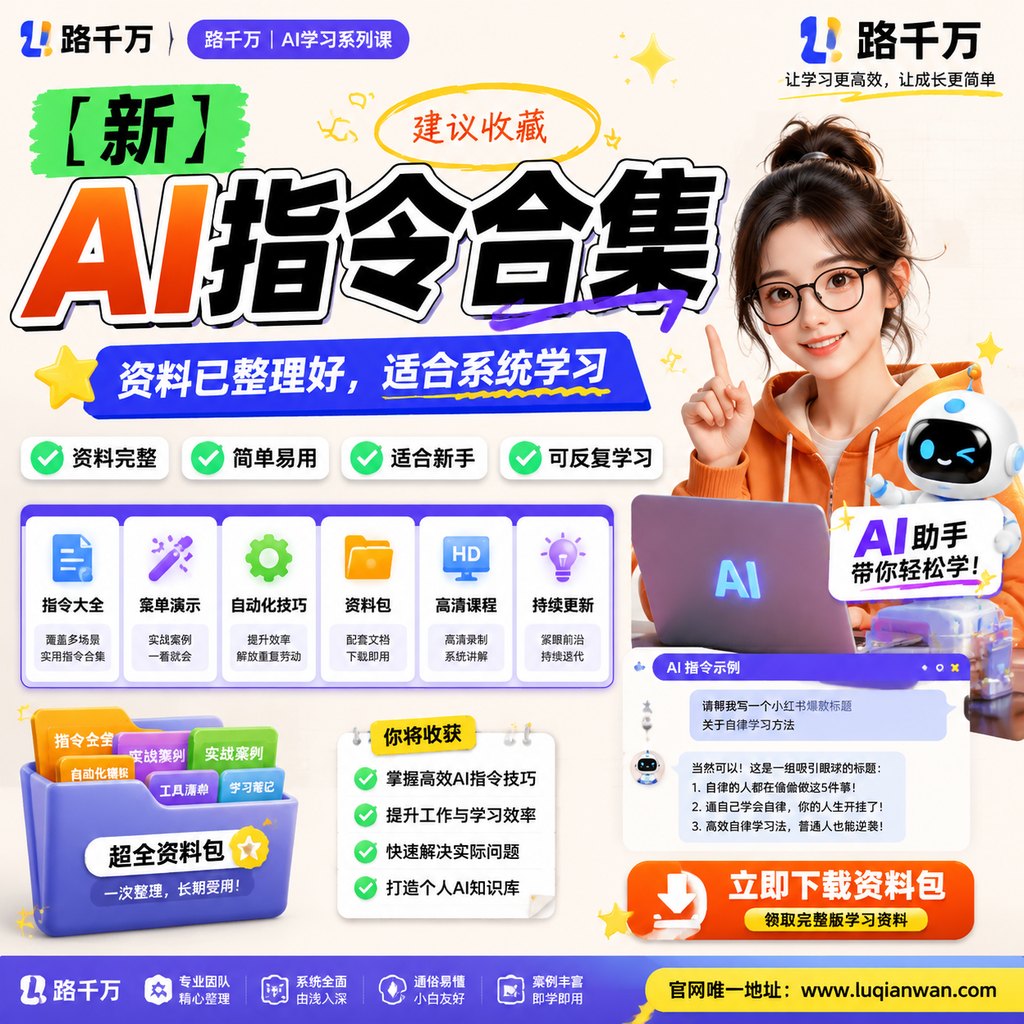 【新】AI指令合集课程主图