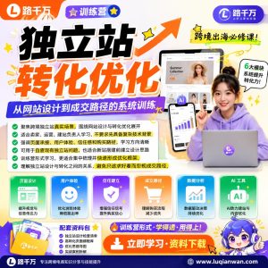 路千万独立站设计与优化实战训练营：打造高转化跨境网站