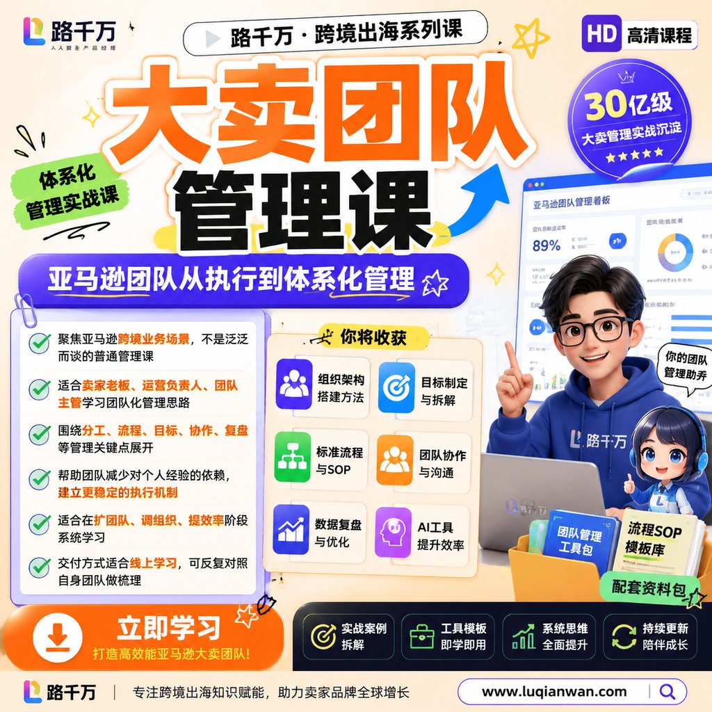 30亿亚马逊大卖团队管理体系课程主图