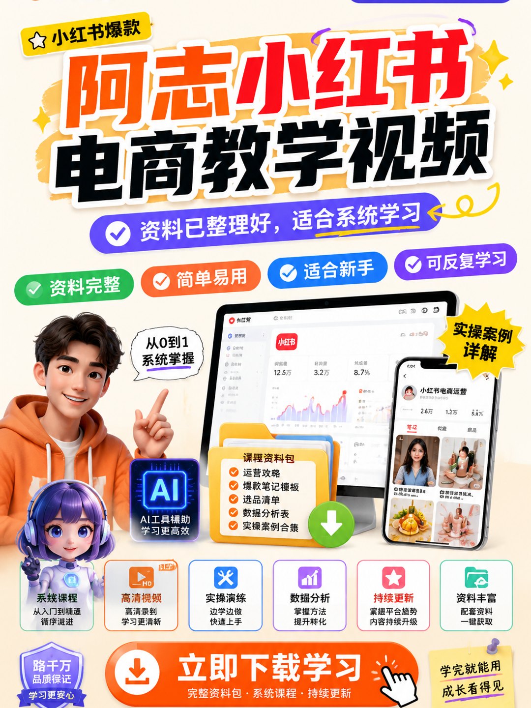 阿志小红书电商教学视频课程资料