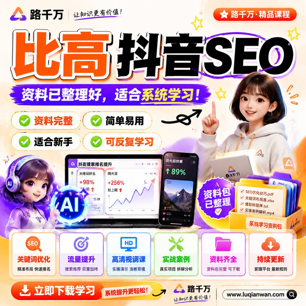 比高抖音SEO课程主图