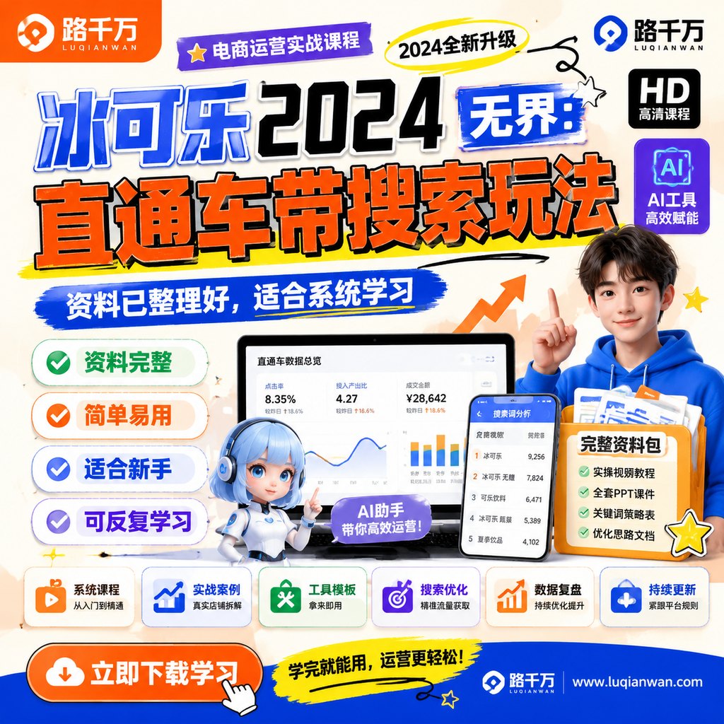 冰可乐 无界：直通车带搜索玩法课程主图