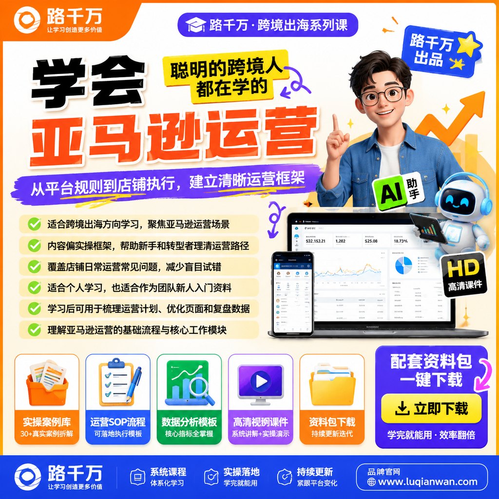 聪明的跨境人都在学的亚马逊运营课课程主图