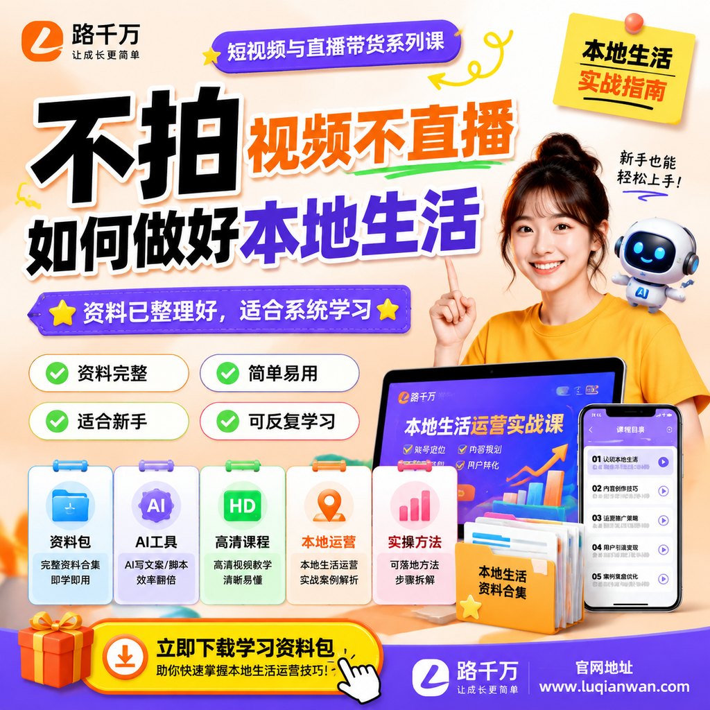 不拍 视频不直播如何做好本地生活课程主图