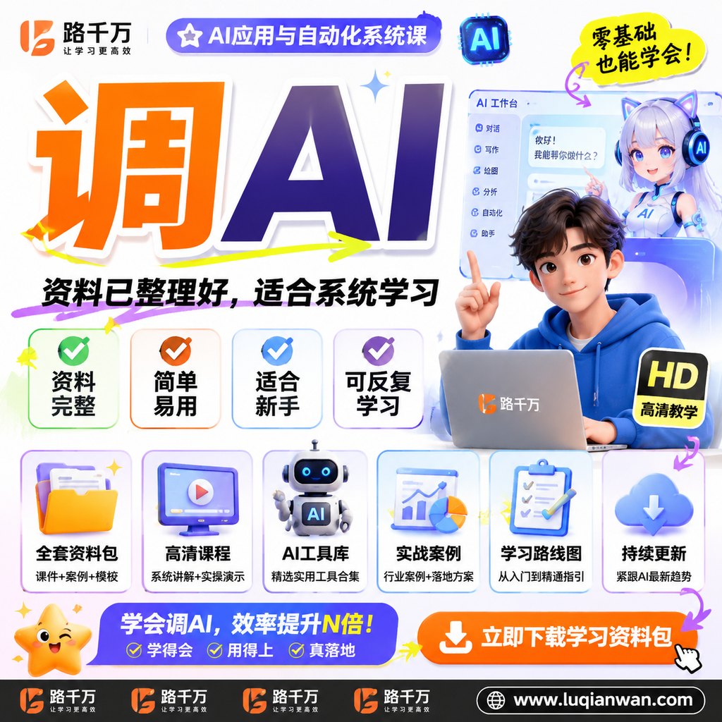 调AI课程主图