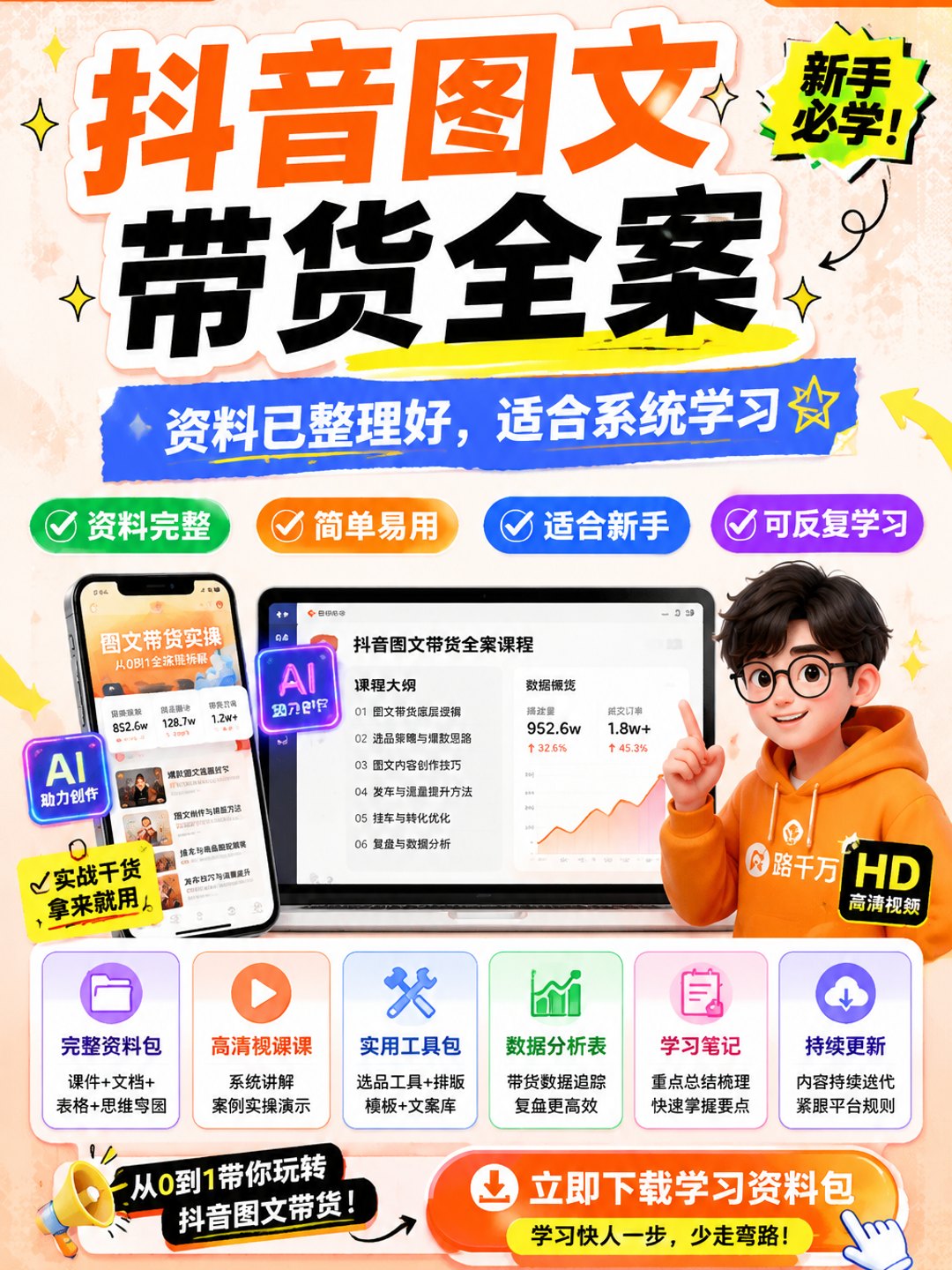 抖音图文带货全案课程资料