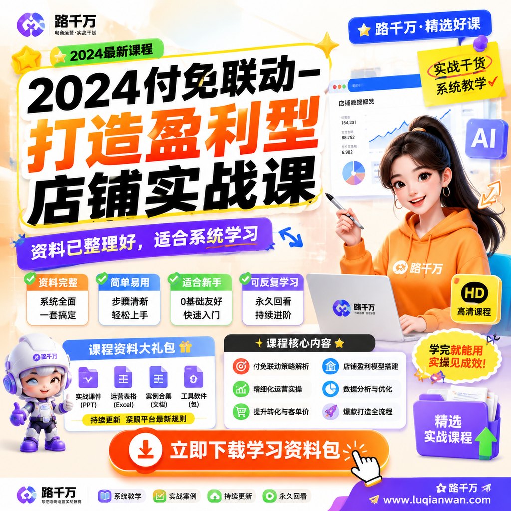 付免联动-打造盈利型店铺实战课课程主图