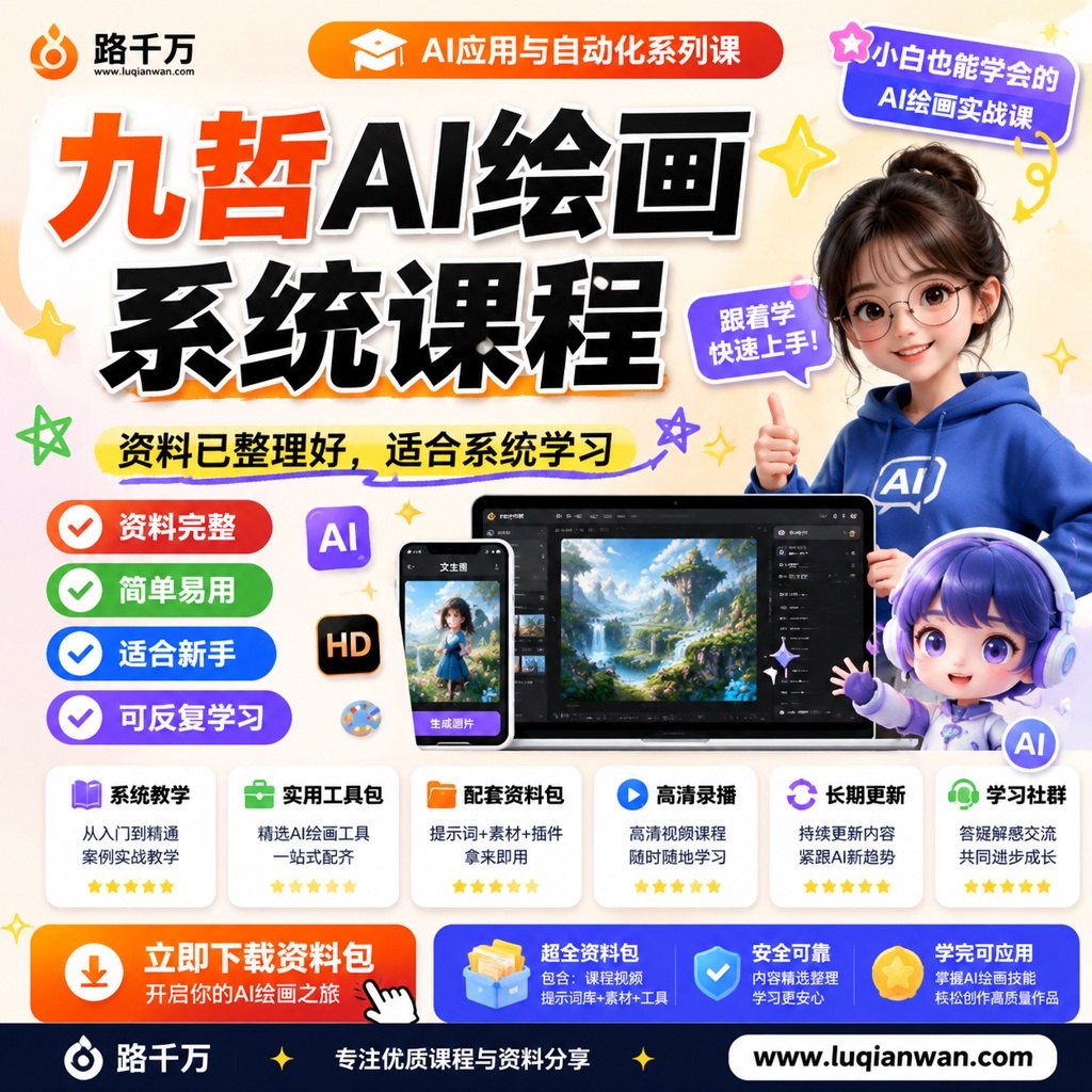 九哲AI绘画系统课程课程主图