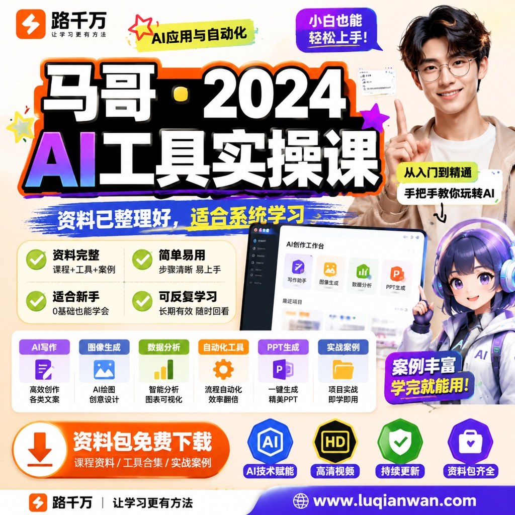 马哥·AI工具实操课课程主图