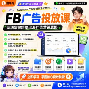 Facebook广告营销体系化教程课程资料:适合新手梳理思路的实操学习包
