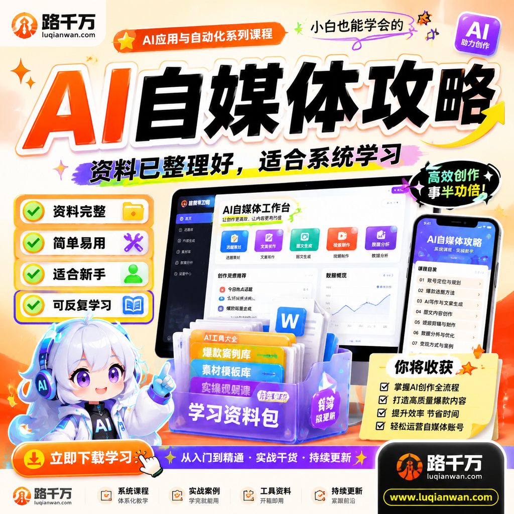 AI自媒体攻略课程主图