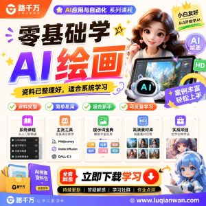 AI绘画入门课程:零基础掌握从理解到创作的方法