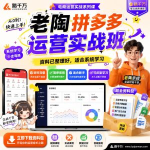 拼多多运营实战班:从入门到日常运营的系统学习指南