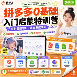 拼多多0基础入门课程:从开店到基础运营的系统学习指南