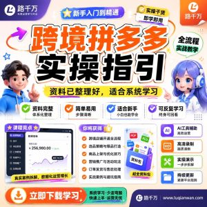 跨境拼多多实操课程:从平台认知到运营流程的系统学习指南